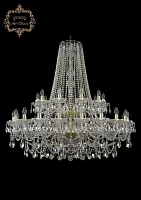 Люстра подвесная хрустальная 11.25.20+10.400.2d.Gd.Sp Богемиа Арт Классик прозрачная на 30 ламп, основание золотое в стиле классический Люстра подвесная хрустальная 11.25.20+10.400.2d.Gd.Sp Богемиа Арт Классик прозрачная на 30 ламп, основание золотое в стиле классический